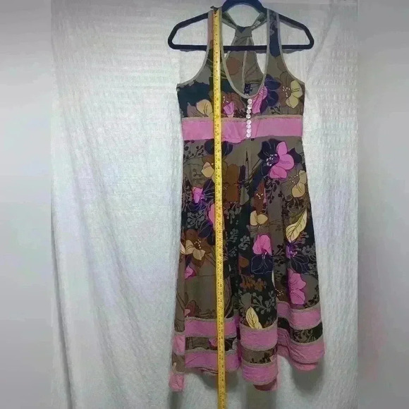 Anthropologie Z&L V neck , halter midi dress. Ladies size M - Picture 3 of 9